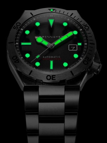 Spinnaker Boettger 300 Meter Hi-Beat Automatic Dive Watch with Stainless Steel Unique Black Dial #SP-5083-11