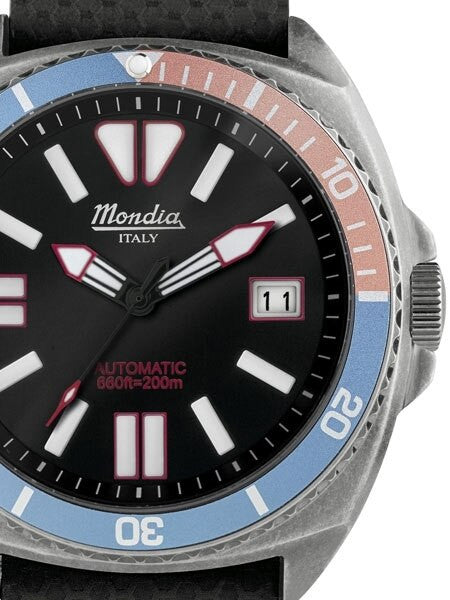 Mondia 200 Meter Automatic Dive Watch with Black Dial #MI788GU-BLRD-02BK-CT