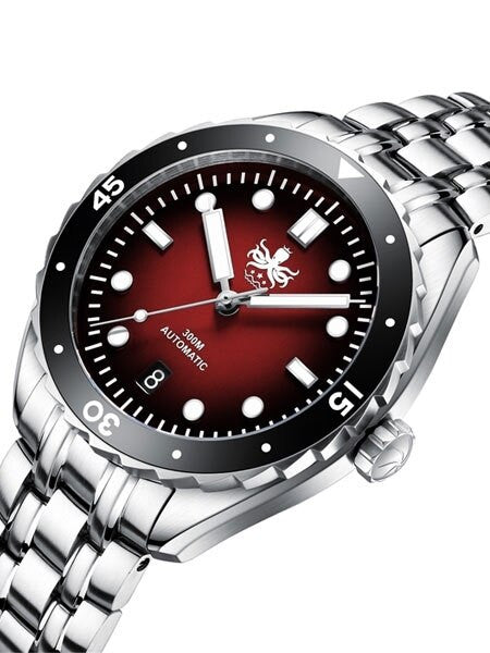 PHOIBOS Eagle Ray 300-Meter Automatic Dive Watch with Double Dome AR Sapphire Crystal #PY025D