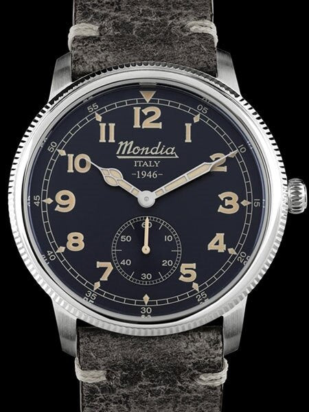 Mondia 1946 Quartz Watch with Coin-Edge Bezel #MI755SS-02GY-CP