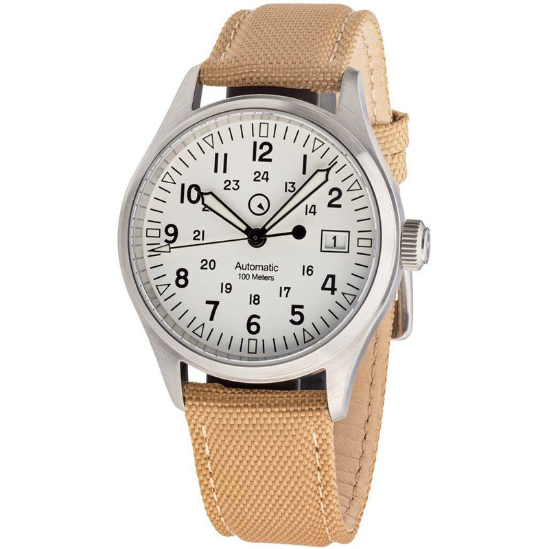 Islander Mitchel Automatic Field Watch with Nylon Weave Strap and an AR Sapphire Crystal #ISL-40