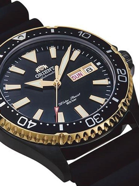 Scratch and Dent - Orient Kamasu Black Dial Automatic Dive Watch with Sapphire Crystal #SND989