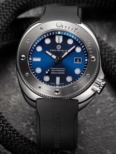 Crafter Blue Swiss Made 600-Meter Hyperion Ocean Diver with Swiss Automatic Movement  #HOSS002SB-R