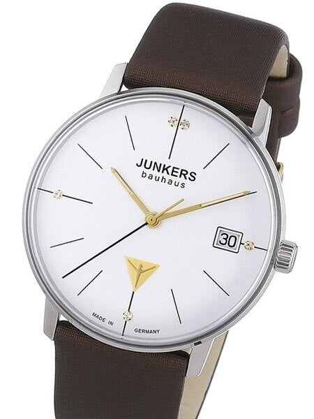 Junkers Lady Bauhaus Swiss Quartz Watch with Domed Hesalite Crystal #6073-4
