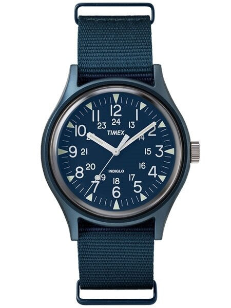 Timex 40mm MK1 Quartz Watch with Blue Dial and INDIGLO Night-Light #TW2R37300VQ