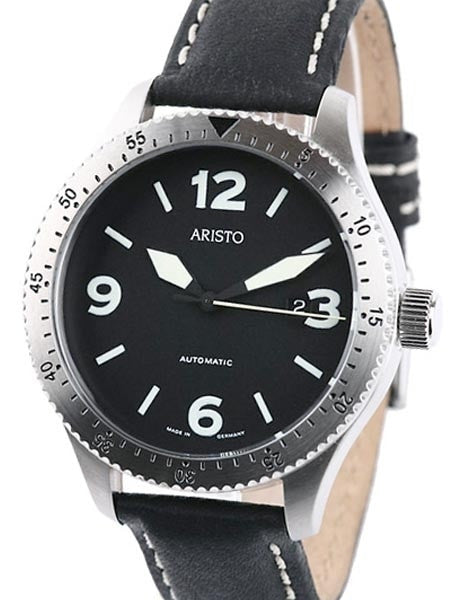 Islander Aristo 7H71 Black Dial Swiss ETA Automatic Aviator Watch with Right Crown, photo 1 of 3