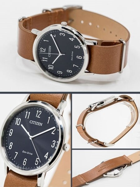 Citizen Eco-Drive Watch with Leather Strap and 6-Month Power Reserve #BJ6501-10L