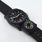 Bertucci DX3 Compass™ Field Watch with Nylon Strap, Black Dial - #11102