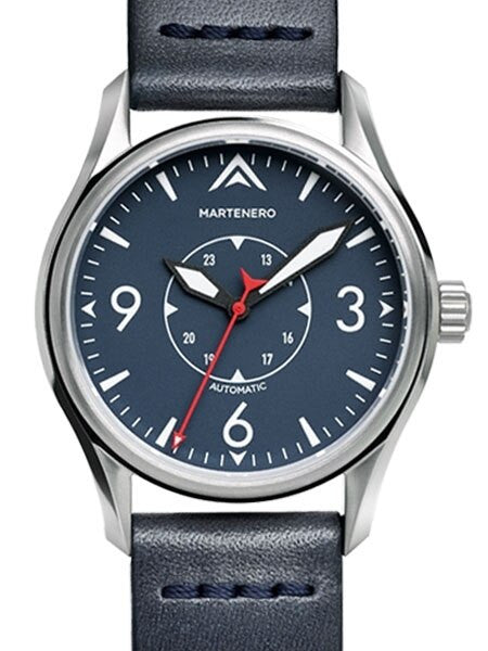 Martenero Ace Automatic Pilot Watch with Marine Blue Dial, Sapphire Crystal #ACE007