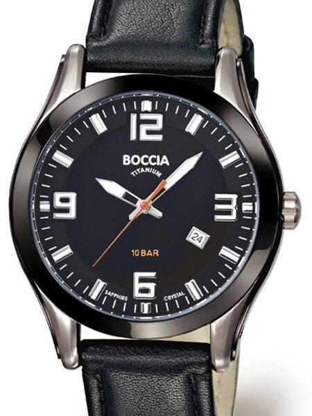 Boccia Mens Quartz Sport Watch with 42mm Titanium Case and Sapphire Crystal #3555-01