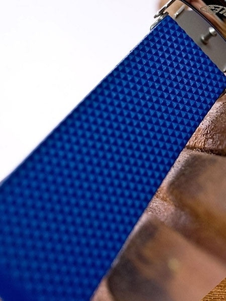 Squale 2002 OEM 22mm Blue Natural Rubber Dive Watch Strap #2002-BL