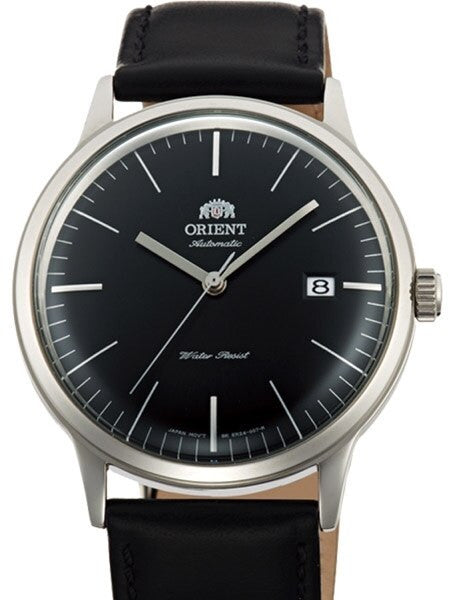 Scratch and Dent - Orient Bambino V3 Automatic Dress Watch with Black Dial, Applied Silver Hour Markers #ER2400LB