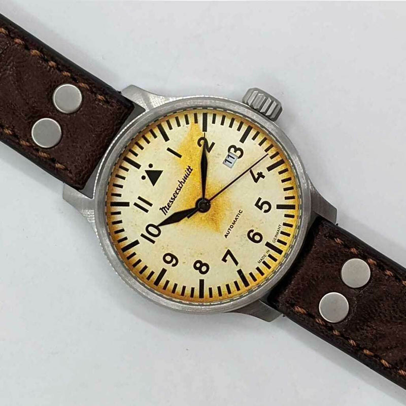 Messerschmitt Automatic Fliegeruhr Watch with Aged Patina Type-A Dial #ME-7H130A