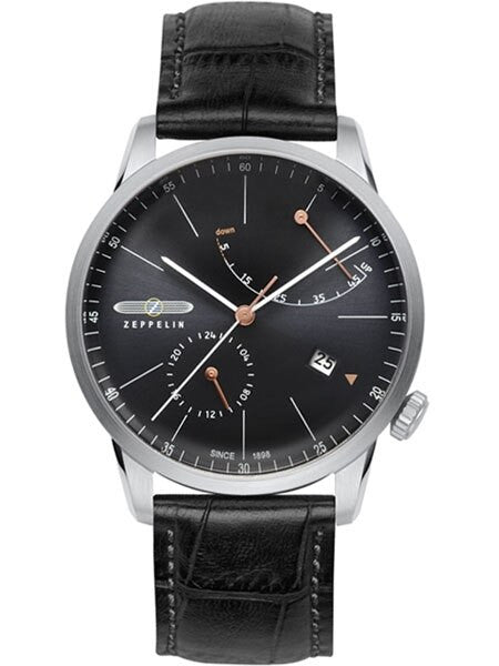Graf Zeppelin LZ129 Flatline Automatic Watch with Power Reserve #7366-2