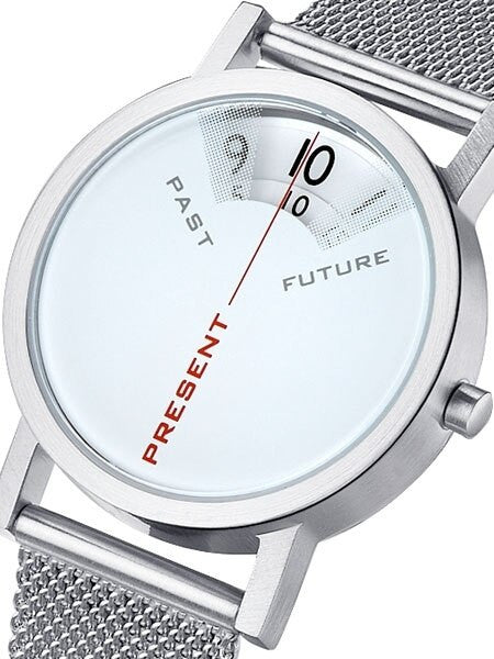 Projects 40mm Past, Present and Future Quartz Watch with Mesh Band  #7214GM-40