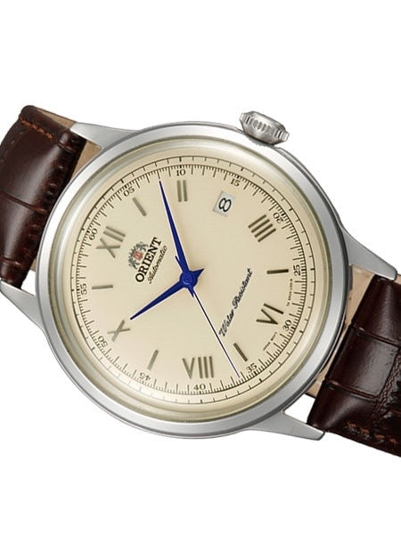Orient 2nd-Gen Automatic Dress Watch with Cream Dial, Blue Hands #AC00009N