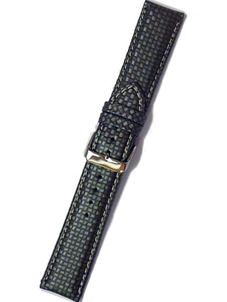 Grey Carbon Fiber Style with Heavy Padding, Contrast Stitching #RBV-WS-B