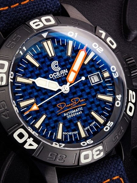 Ocean Crawler Dream Diver Swiss Automatic Watch with Domed AR Sapphire Crystal #CD-721
