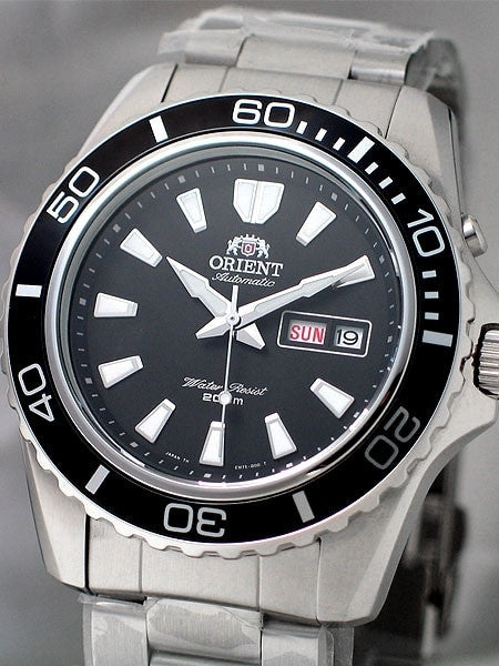 ORIENT MAKO XL 自動巻き 腕時計 ブラック 200m防水 Orient Black Mako XL Automatic Dive Watch on a Bracelet #CEM75001B