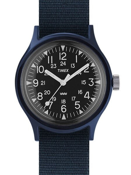 Timex 36mm MK1 Resin Quartz Watch with Blue Dial and Nylon Strap #TW2R13900VQ