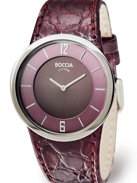 Boccia Ladies Quartz Watch with Titanium Case and Leather Band #3161-06