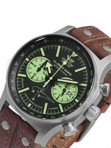 Vostok-Europe Jurgis Kairys SPECIAL EDITION Quartz Chronograph Pilot Watch #5955341