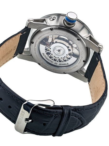 Brillier 43mm Klassique Mono (single hand) Automatic Watch with Moonphase, Big Date #BR-04