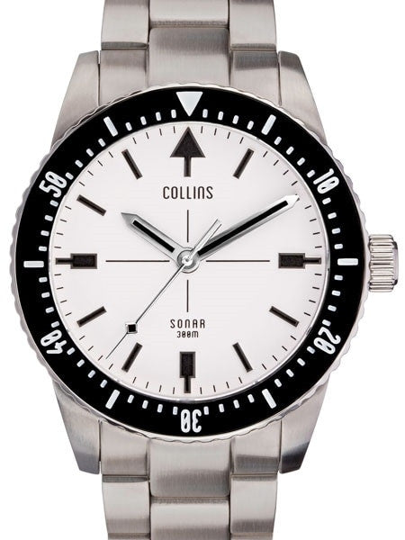 Collins SONAR Swiss Automatic, 300-M Dive Watch with 39.5mm Case and a Sapphire Crystal #CWC02