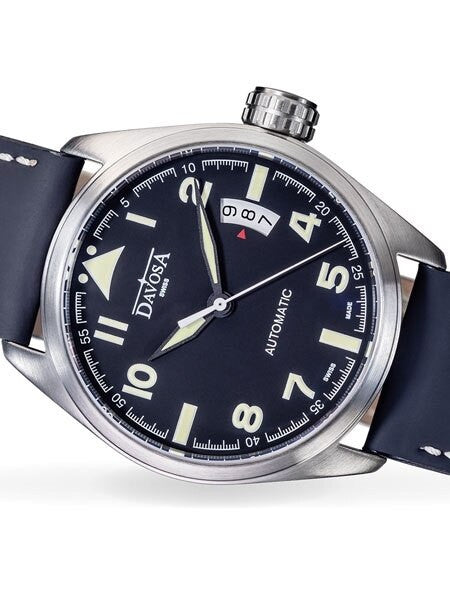 Davosa Military Swiss Automatic 200 Meter Pilot Watch with Black Dial #16151154