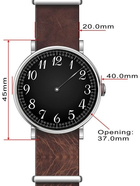 Red Star Solo, Hand Wind Mechanical Watch with Thick Dome Crystal #7982G-B