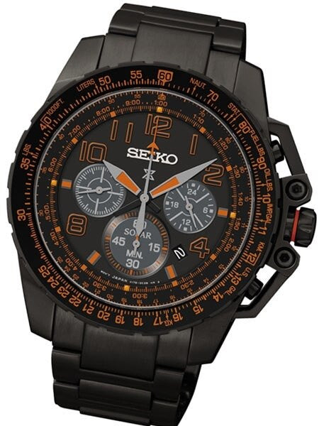 腕時計(アナログ) SEIKO PROSPEX CHRONOGRAPH SSC277 Seiko Prospex Solar Powered Quartz Flight Chronograph Watch with