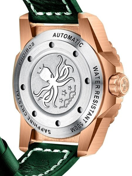PHOIBOS Leviathan 500-Meter Automatic Dive Watch with Bronze Case, DD AR Sapphire Crystal #PY027A