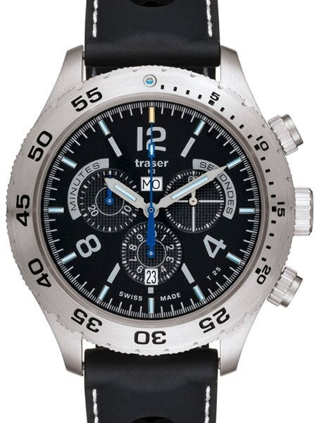 Traser Swiss Made Elegance Chronograph Watch with 46mm SS Case #105036