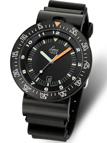 Laco Squad Atacama Tactical Dive Watch with Black PVD Case and Sapphire Crystal #861632