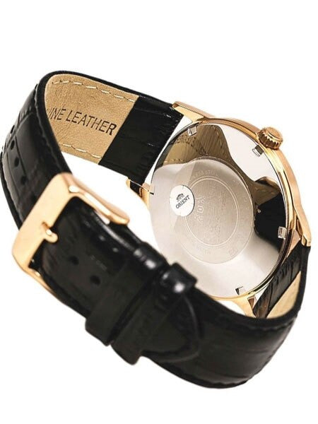 Orient Automatic Watch with Black Dial, Rose Goldtone Case and Hour Markers #ER24001B