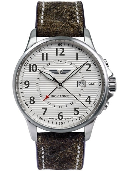 Iron Annie Dual Time GMT Pilot Watch with Luminous Hands #5840-1
