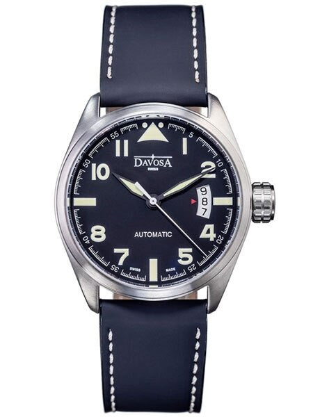 Davosa Military Swiss Automatic 200 Meter Pilot Watch with Black Dial #16151154