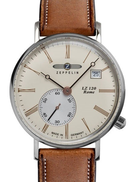 Graf Zeppelin 36mm LZ120 Rome Series Swiss Quartz Dress Watch #7135-5