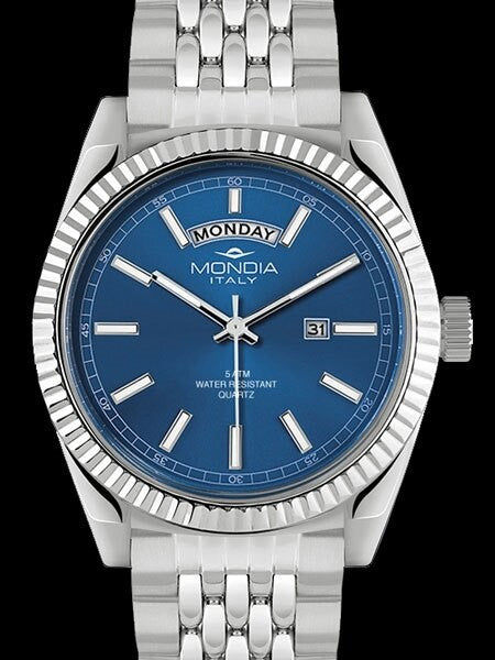Mondia Madison Quartz Dress Watch with Blue Dial #MI756SS-02BL-BM
