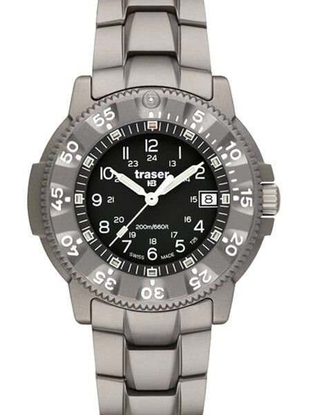 Traser Commander 100 Force Military Titanium Watch #100308 — Long