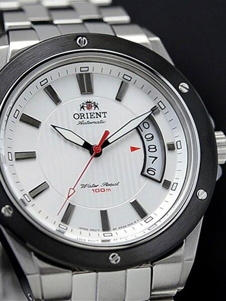 Orient Advancer Automatic Sport Watch with a White Dial and Open Date Window  #ER28004W