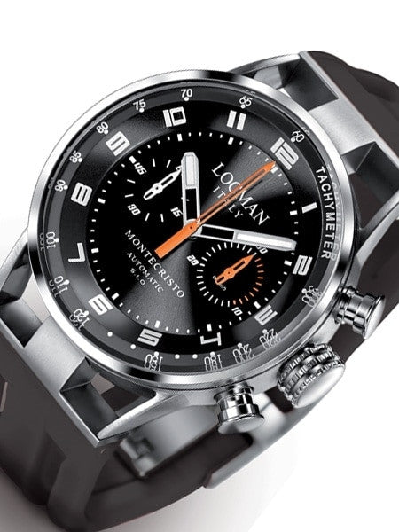Locman Montecristo 100 Meter Automatic Chronograph Watch with 44mm Case #514BKORBKR