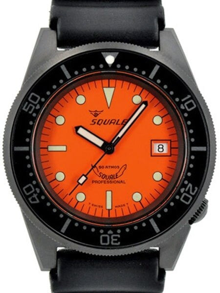 Squale 500 meter Professional Swiss Automatic Dive watch with Sapphire Crystal #1521-026-PVD-O