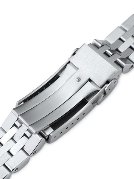 Strapcode 20mm ANGUS-J "Louis" 316L Stainless Steel Watch Bracelet for Seiko Cocktail Time, V-Clasp #SS201820B071