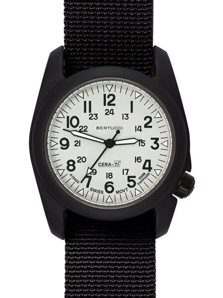 Bertucci A-2CT Cera-Tiâ¢ Ceramic Coated Titanium Field Watch with Swiss Quartz Movement #12134