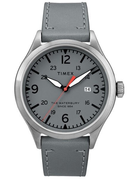 Timex 40mm Waterbury Quartz Watch with Grey Dial and INDIGLO Night-Light #TW2R71000VQ