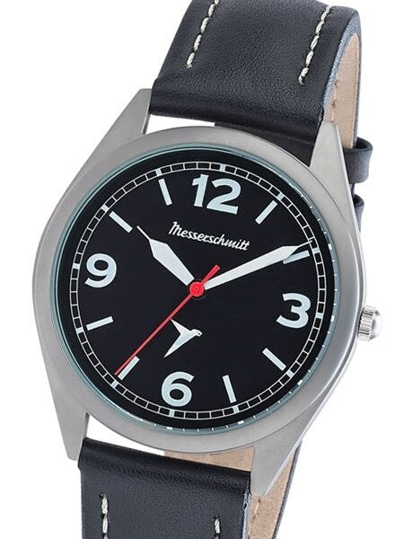 Aristo-Messerschmitt Quartz Aviator Style Watch with 43mm Sandblasted Case #ME-43L