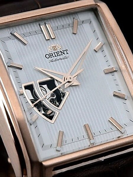 Orient Producer Automatic Dress Watch with Open-Heart, Pinstriped Dial #DBAD002W