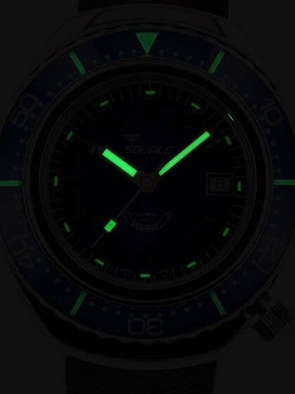 Squale 1000 meter Professional Swiss Automatic Dive watch with Sapphire Crystal #2002BLBK-R