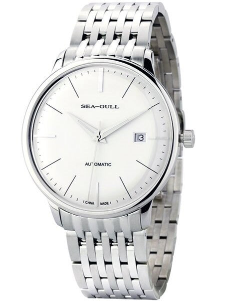 Sea-Gull 39.5mm Automatic Dress Watch with Bracelet and Sapphire Crystal #816.519
